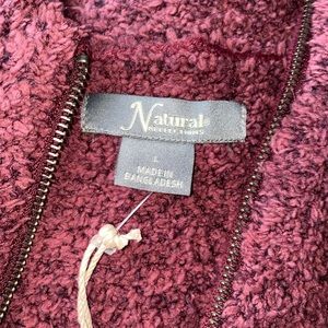 quarter zip fuzzy jacket